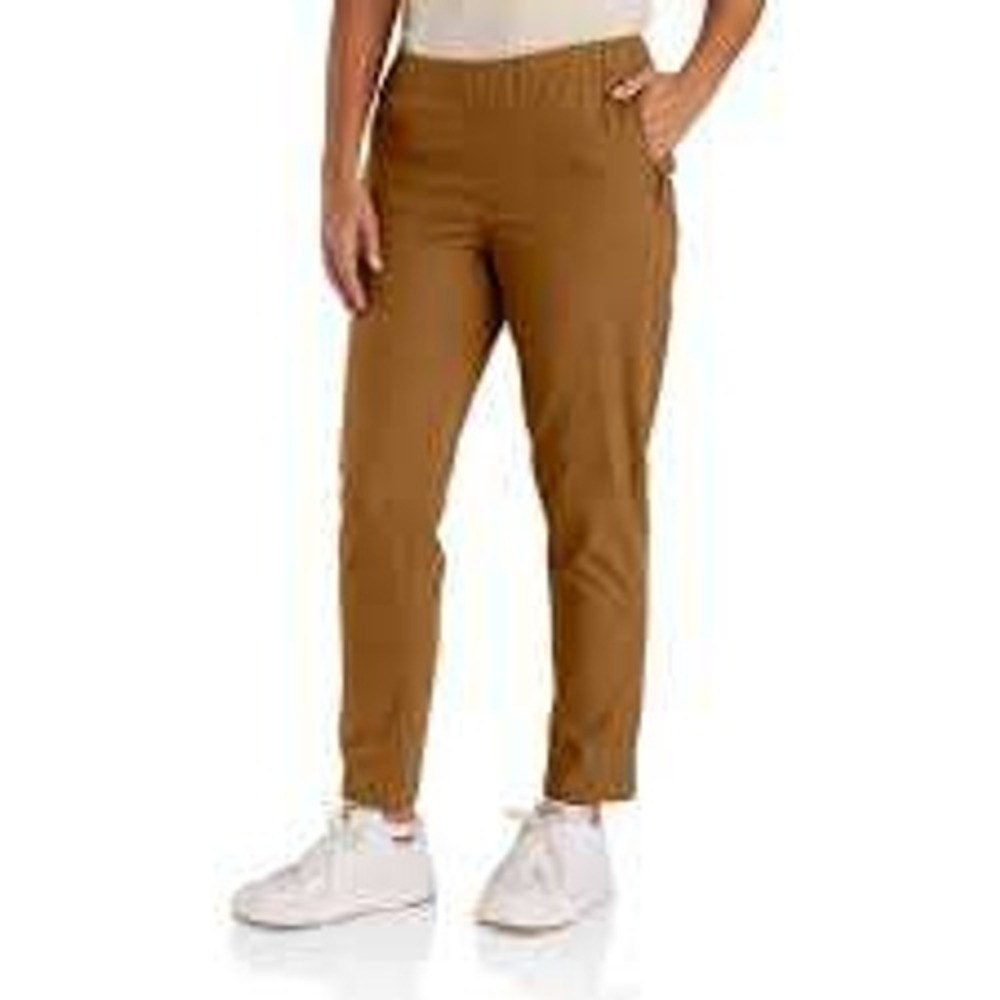 Carhartt Womens Force Ripstop Tan Relaxed Drawstring Pants MEDIUM Casual Utility